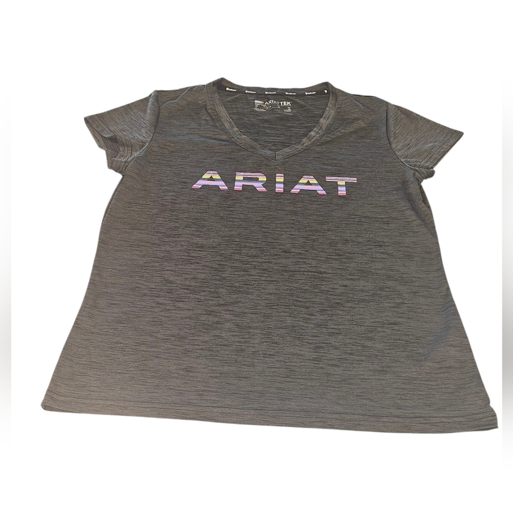 Ariat Women's Gray Short Sleeve Tee Size Large